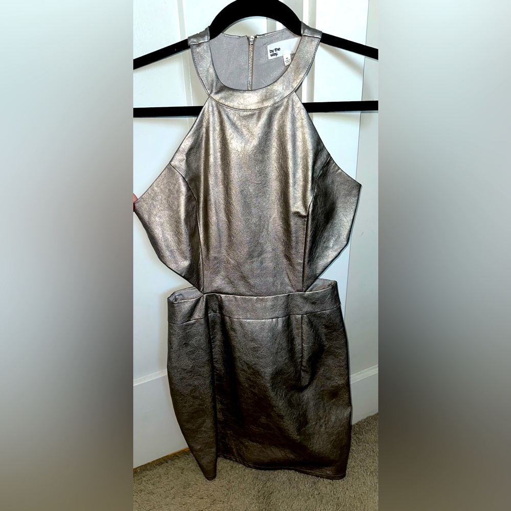 by the way silver metallic XS dress